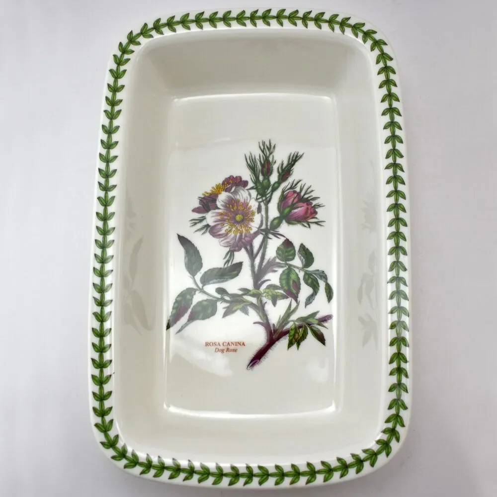 Portmeirion Botanic Garden Rosa Canina Dog Rose Rectangular Baker 10